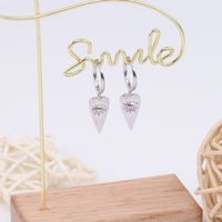 1 Pair Simple Style Heart Shape Plating Sterling Silver Gold Plated Drop Earrings main image 6