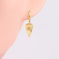 1 Pair Simple Style Heart Shape Plating Sterling Silver Gold Plated Drop Earrings main image 8