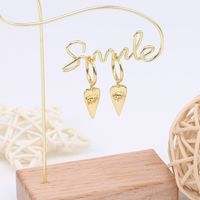 1 Pair Simple Style Heart Shape Plating Sterling Silver Gold Plated Drop Earrings main image 5