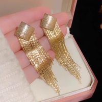 Fashion Tassel Alloy Inlay Artificial Diamond Women's Drop Earrings 1 Pair sku image 49