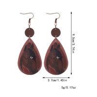 1 Pair Vintage Style Dog Fox Horse Printing Pu Leather Drop Earrings sku image 6