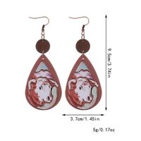 1 Pair Vintage Style Dog Fox Horse Printing Pu Leather Drop Earrings sku image 9