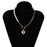 Simple Style Classic Style Color Block Alloy Beaded Women's Necklace sku image 1