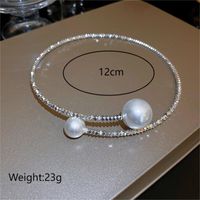 Elegant Simple Style Solid Color Copper Inlay Artificial Pearls Choker main image 2