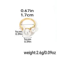 Elegant Classic Style Flower Copper Plating Inlay Freshwater Pearl Zircon 18k Gold Plated Rings sku image 1