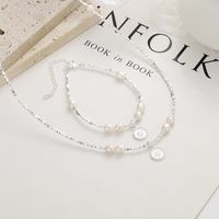 Einfacher Stil Einfarbig Sterling Silber Hülse Perlen Handgemacht Doppellagige Halsketten main image 7