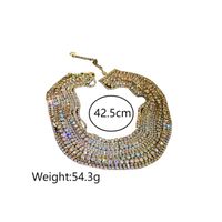 Übertrieben Luxuriös Glänzend Einfarbig Künstliche Strasssteine Legierung Großhandel Halsband main image 2