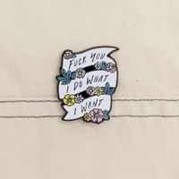 Cute Funny Letter Flower Metal Unisex Brooches main image 4