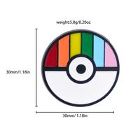 Cute Round Rainbow Metal Unisex Brooches main image 2