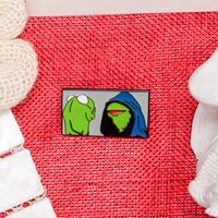 Cute Funny Animal Frog Metal Unisex Brooches main image 5
