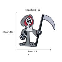 Simple Style Halloween Pattern Skull Metal Unisex Brooches sku image 1