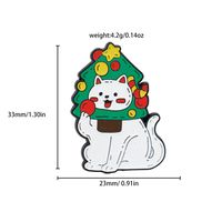 Cute Cat Reindeer Metal Unisex Brooches sku image 3