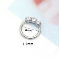 Cute Sweet Solid Color Stainless Steel Zircon Nose Ring In Bulk main image 2