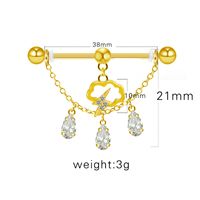 1 Piece Ear Cartilage Rings & Studs Sexy Star Moon Heart Shape 316 Stainless Steel  Alloy Plating Inlay Rhinestones Gold Plated main image 10