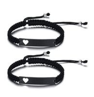 Casual Letter Stainless Steel Rope Couple Bracelets sku image 2