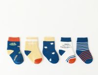 Children Unisex Cute Stripe Cotton Ankle Socks 1 Piece sku image 1