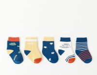 Children Unisex Cute Stripe Cotton Ankle Socks 1 Piece sku image 2