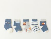 Children Unisex Cute Stripe Cotton Ankle Socks 1 Piece sku image 4