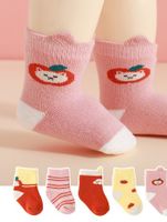 Children Unisex Cute Stripe Cotton Ankle Socks 1 Piece main image 3
