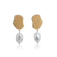 1 Pair Vintage Style Irregular Plating 304 Stainless Steel Imitation Pearl 18K Gold Plated Drop Earrings main image 7