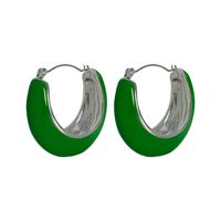 1 Pair Elegant Retro U Shape Plating Titanium Steel 18k Gold Plated Hoop Earrings main image 6