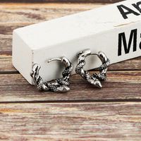 1 Pair Basic Animal Titanium Steel Hoop Earrings main image 10