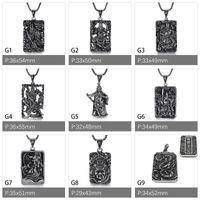 1 Piece Chinoiserie Retro Human Titanium Steel Jewelry Accessories main image 2