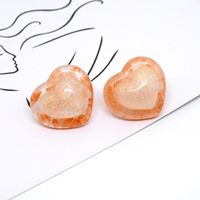 1 Pair Cute Heart Shape Resin Ear Studs main image 4
