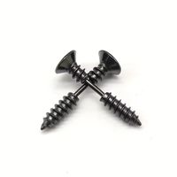 1 Piece Hip-hop Exaggerated Punk Solid Color Stainless Steel Ear Studs sku image 5