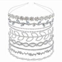 Bridal Geometric Metal Plating Artificial Pearls Rhinestones Hair Band sku image 28