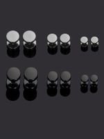 1 Set Casual Simple Style Round Solid Color Stainless Steel Ear Studs main image 8