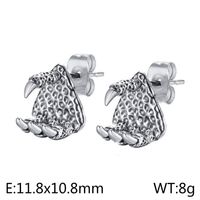 1 Pair Basic Dragon Claw Plating Stainless Steel Ear Studs sku image 1