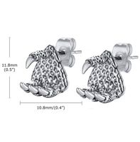 1 Pair Basic Dragon Claw Plating Stainless Steel Ear Studs main image 2
