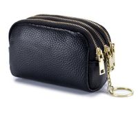 Women's Solid Color Leather Zipper Coin Purses sku image 7