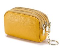 Women's Solid Color Leather Zipper Coin Purses sku image 10