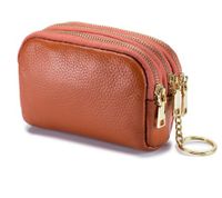 Women's Solid Color Leather Zipper Coin Purses sku image 9