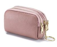 Women's Solid Color Leather Zipper Coin Purses sku image 6