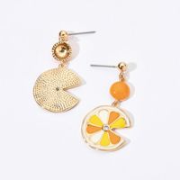 1 Pair Sweet Orange Enamel Plating Inlay Copper Zircon 18k Gold Plated Drop Earrings main image 3