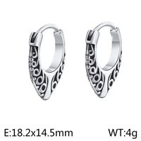1 Paar Basic Einfarbig Polieren Überzug Titan Stahl Reif Ohrringe sku image 2