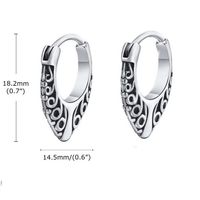 1 Paar Basic Einfarbig Polieren Überzug Titan Stahl Reif Ohrringe main image 2
