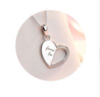 Wholesale Simple Style Heart Shape Copper Plating Zircon Pendant Necklace main image 4