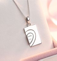 Wholesale Simple Style Heart Shape Copper Plating Zircon Pendant Necklace sku image 2