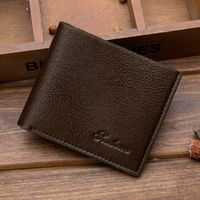 Pu Leather Short Ultra-thin Men's Wallet sku image 2