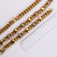 304 Stainless Steel 18K Gold Plated Vintage Style Plating Solid Color Rhinestones Jewelry Set main image 6