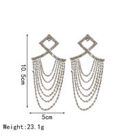 1 Pair Elegant Solid Color Plating Inlay Alloy Artificial Rhinestones Drop Earrings main image 2