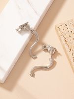 1 Pair Simple Style Dragon Plating Alloy Silver Plated Ear Studs main image 3