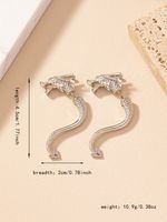 1 Pair Simple Style Dragon Plating Alloy Silver Plated Ear Studs main image 2