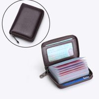 Unisex Solid Color Pu Leather Zipper Card Holders sku image 10