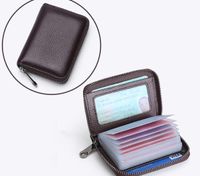 Unisex Solid Color Pu Leather Zipper Card Holders sku image 14