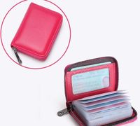 Unisex Solid Color Pu Leather Zipper Card Holders sku image 15